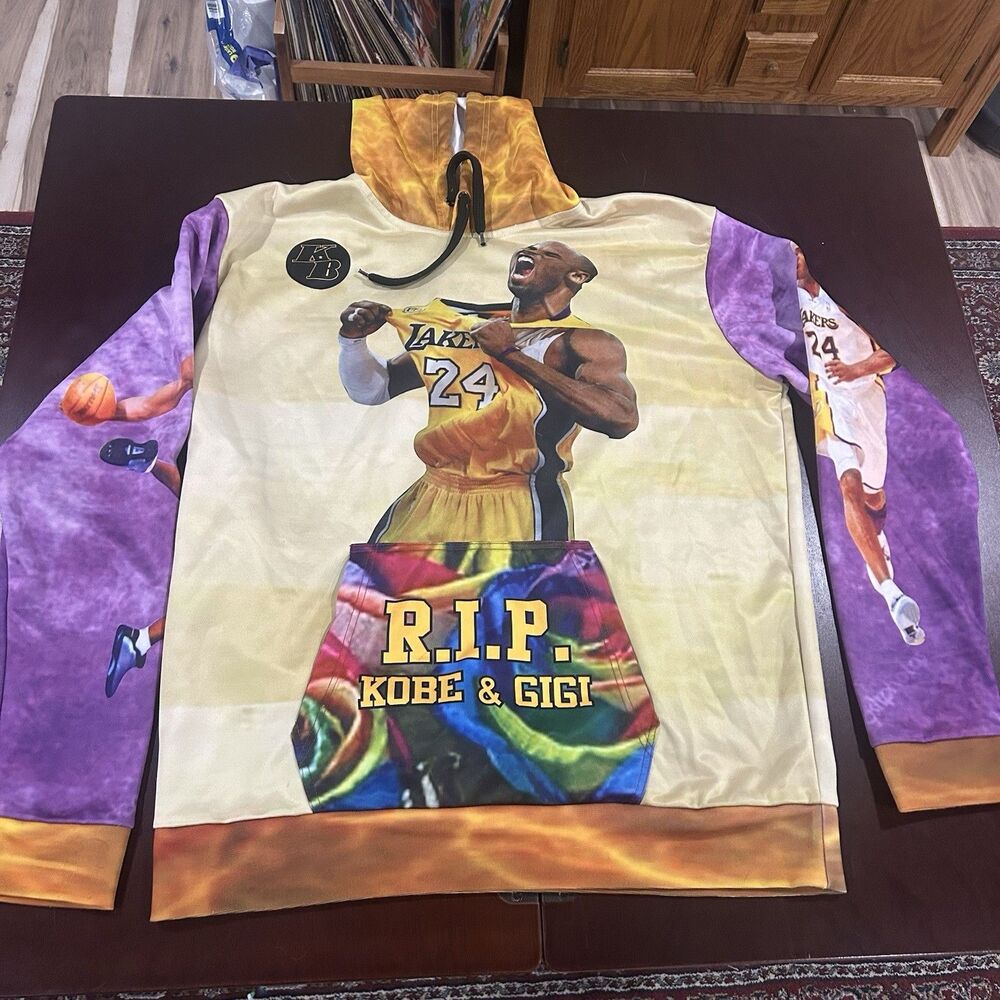 R.I.P. Kobe & Gigi Bryant All over Print Graphic Sweatshirt Mens Size XL